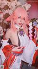 Coser@Byoru: Yae Miko x Raiden Shogun (95 photos)